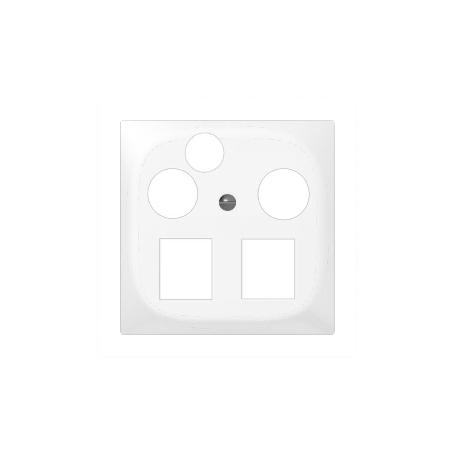Kit frontal SIDUS Z/E blanc R&M HWSforte 3×coax.MD 2×RJ45