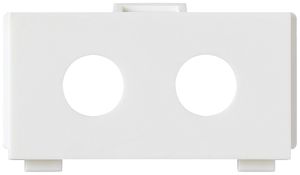 Modulo multimedia kallysto M3 vuoto per 2 connettori F/jack 6.35 Ø9.6 bianco