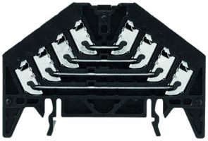 Borne de distribution Weidmüller PRV 4L PUSH IN TS35×7.5 noir, blanc