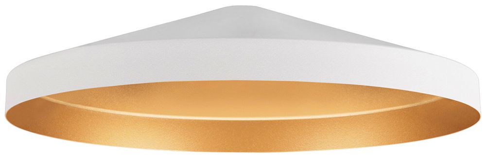 Abat-jour SLV LALU TETRA acier Ø360×89mm blanc or à teinte unie