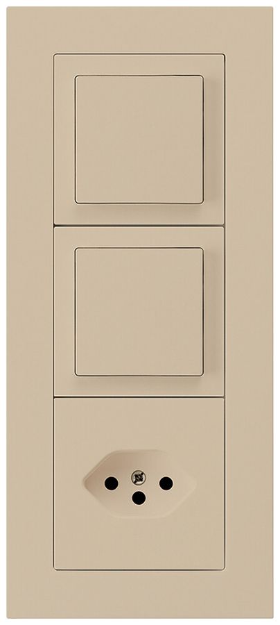 UP-Kombination kallysto.pro Gr.I-I-I vertikal 2×Schalter S3+Typ 13 beige