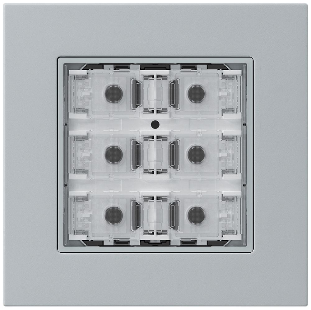 Poussoir KNX ENC KPR p.6×touches 6×points actionnables LED gris