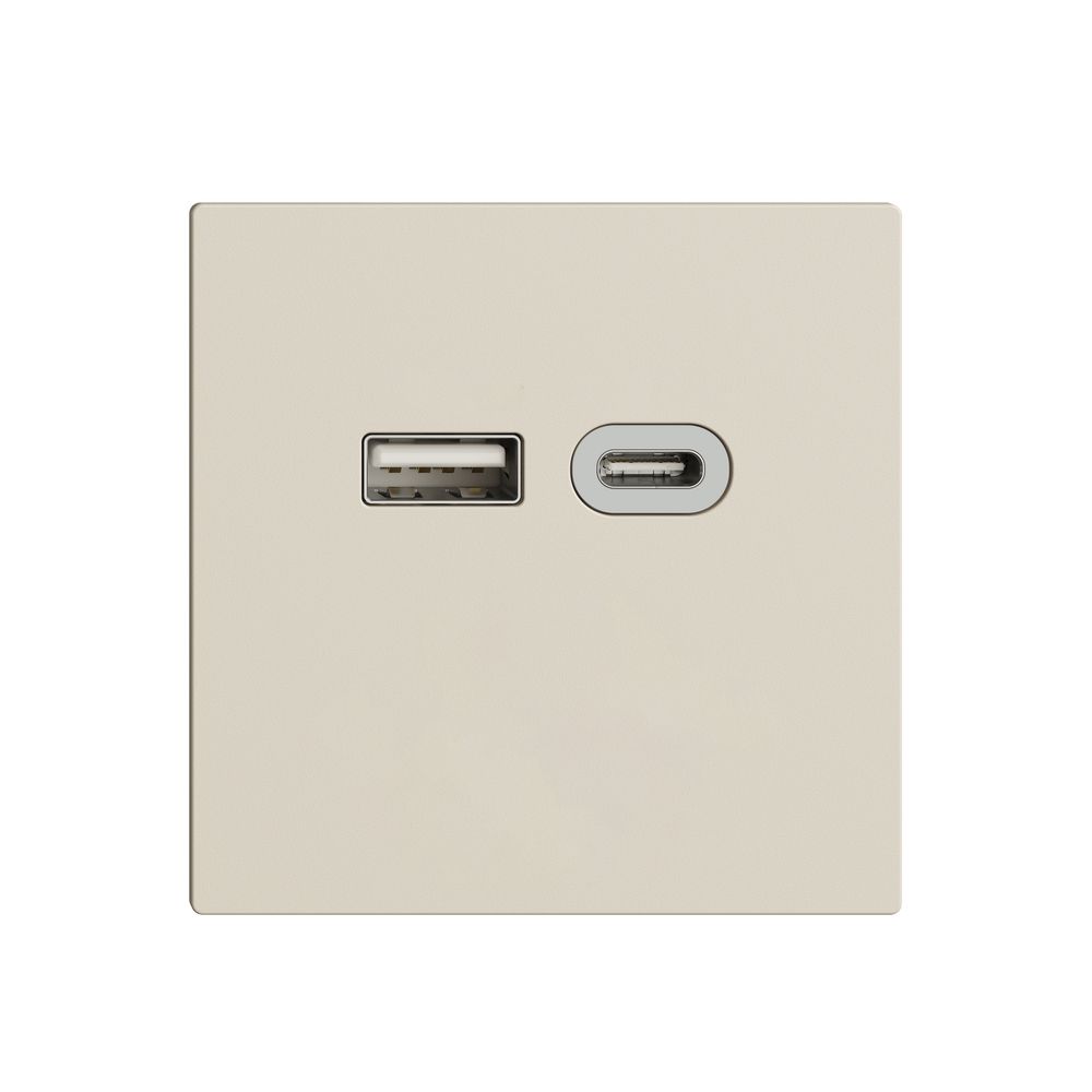 Steckdose USB 18W Typ A + Typ C Feller EDIZIOdue F 230V 3600mA crema