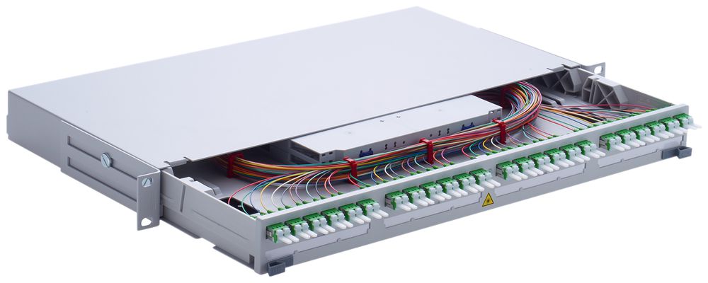 Rangierfeld LWL 19" UniRack2 1HE 24×LC-Duplex G.652.D