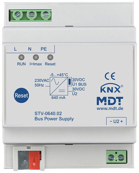 Alimentazione KNX AMD MDT STV-0640.02 29V 640mA1 linea 1 bobina di blocco 4UM