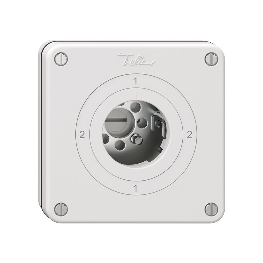 Interrupteur rotatif NUPU NEVO, 3/2L, sans cylindre, KS, 2-1-2-1, blanc