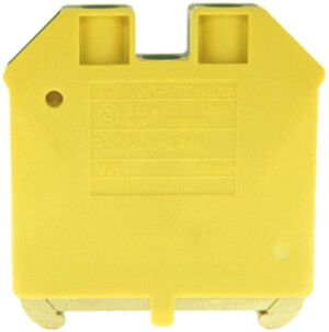 Morsetto di terra componibile Woertz Ex 4…10mm² vite 2×1 DIN 35mm verde/giallo