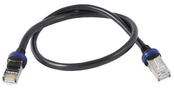 Patchkabel RJ45 MOBOTIX Mx-OPT-CBL-LAN-1, mit Dichtring, schwarz, 1m