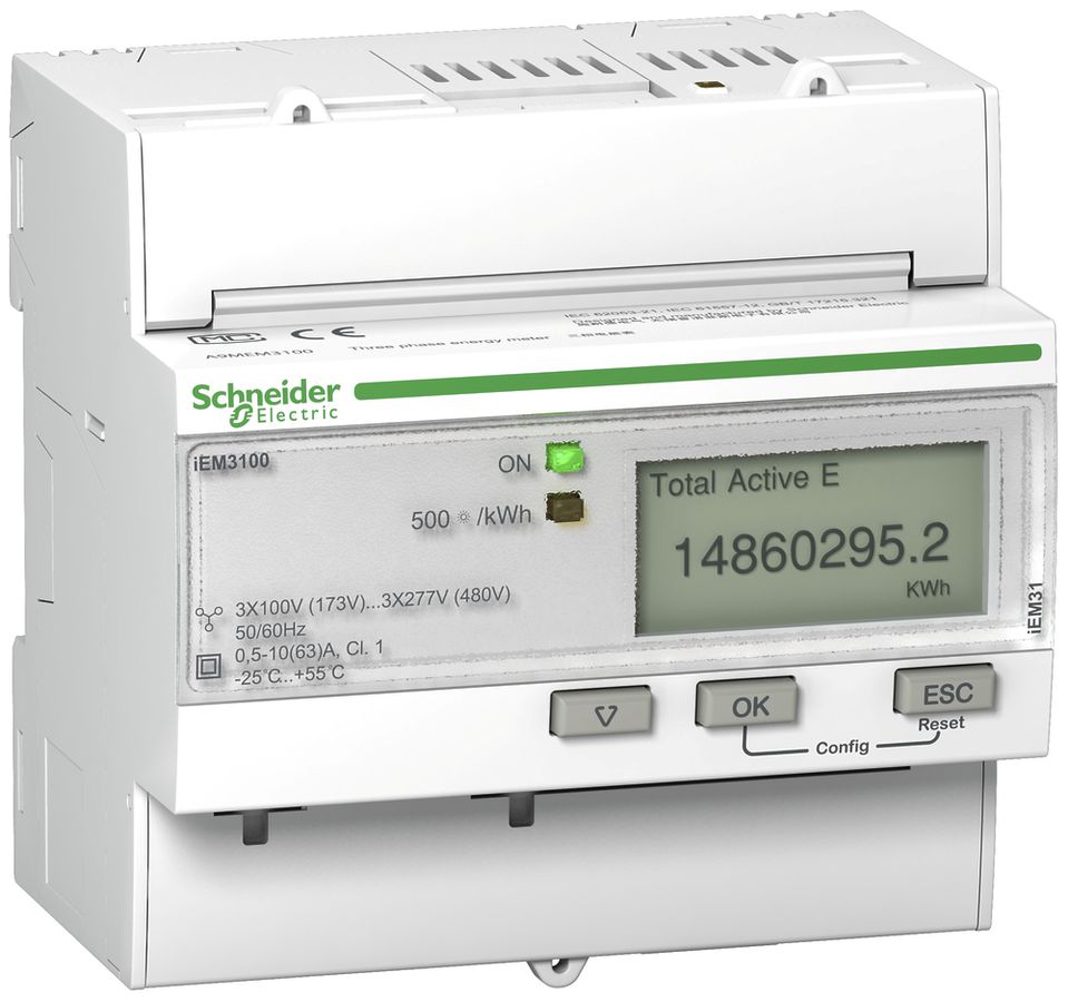 REG-Energiezähler Schneider Electric iEM3100 3P+N 63A