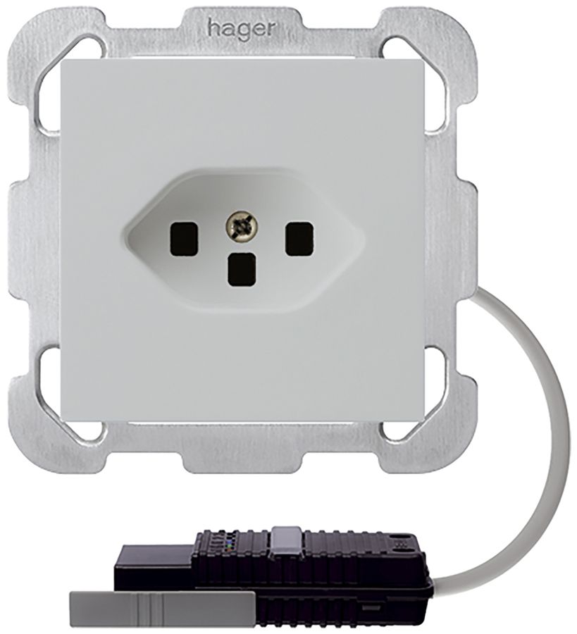 EB-Steckdose T23 kallysto hellgrau mit RK-Adapter 5P L2&EB-Dose G2704