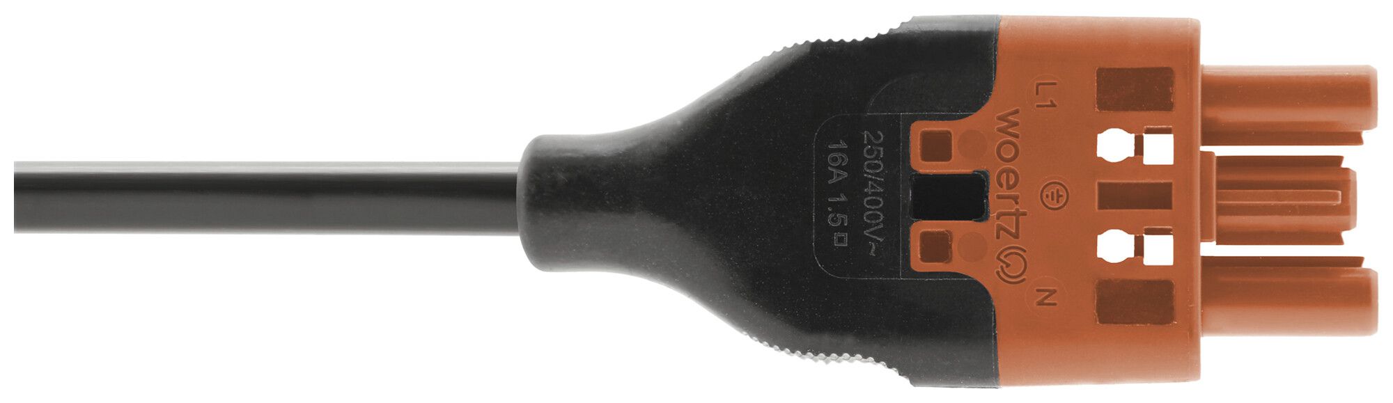Cavo d'allacciamento Woertz 49343/C3 3×2.5mm² 250V 20A 4m ar presa-libero Cca