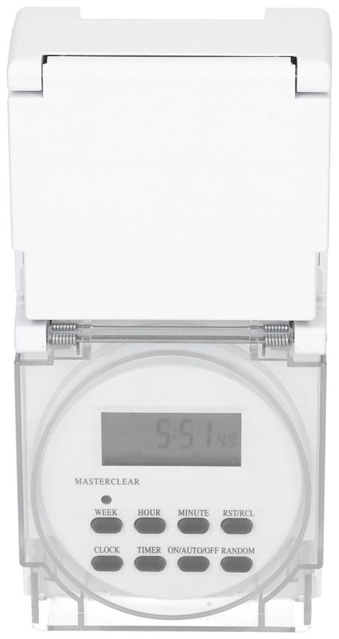 Timer a presa MH digitale 24h 1×tipo 13 10A 230V IP55 bianco