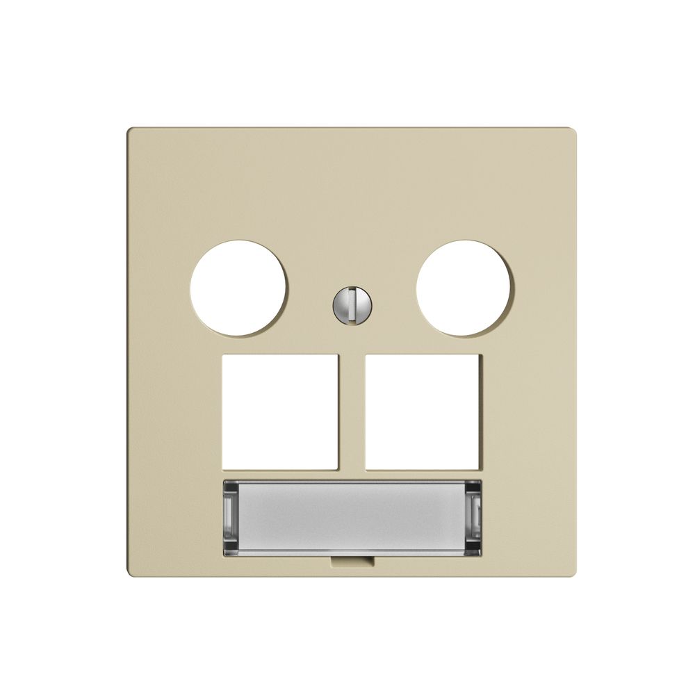 Kit de recouvrement Edue F, p.prise multimédia EASYNET, p.2×RJ45 S-One, vanille