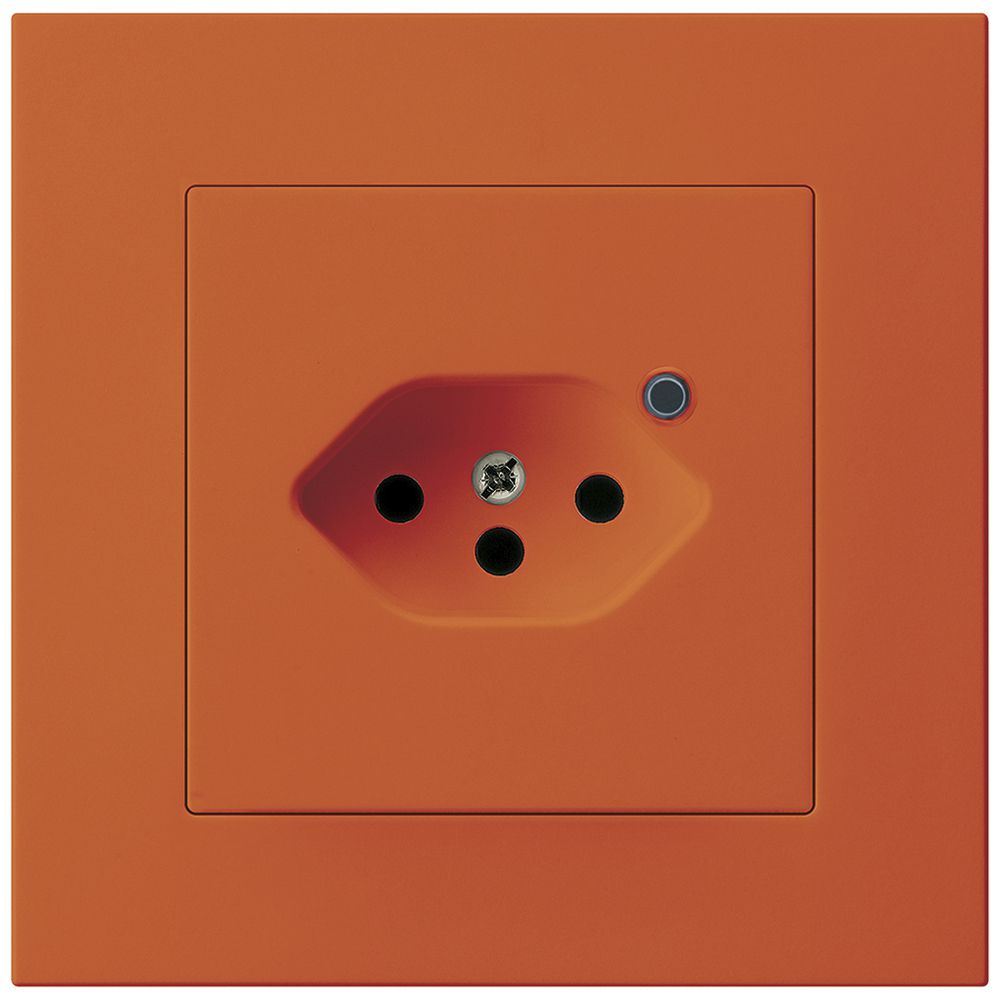 UP-Steckdose Hager KPR, 1×T13, beleuchtet, 10A 250V, orange