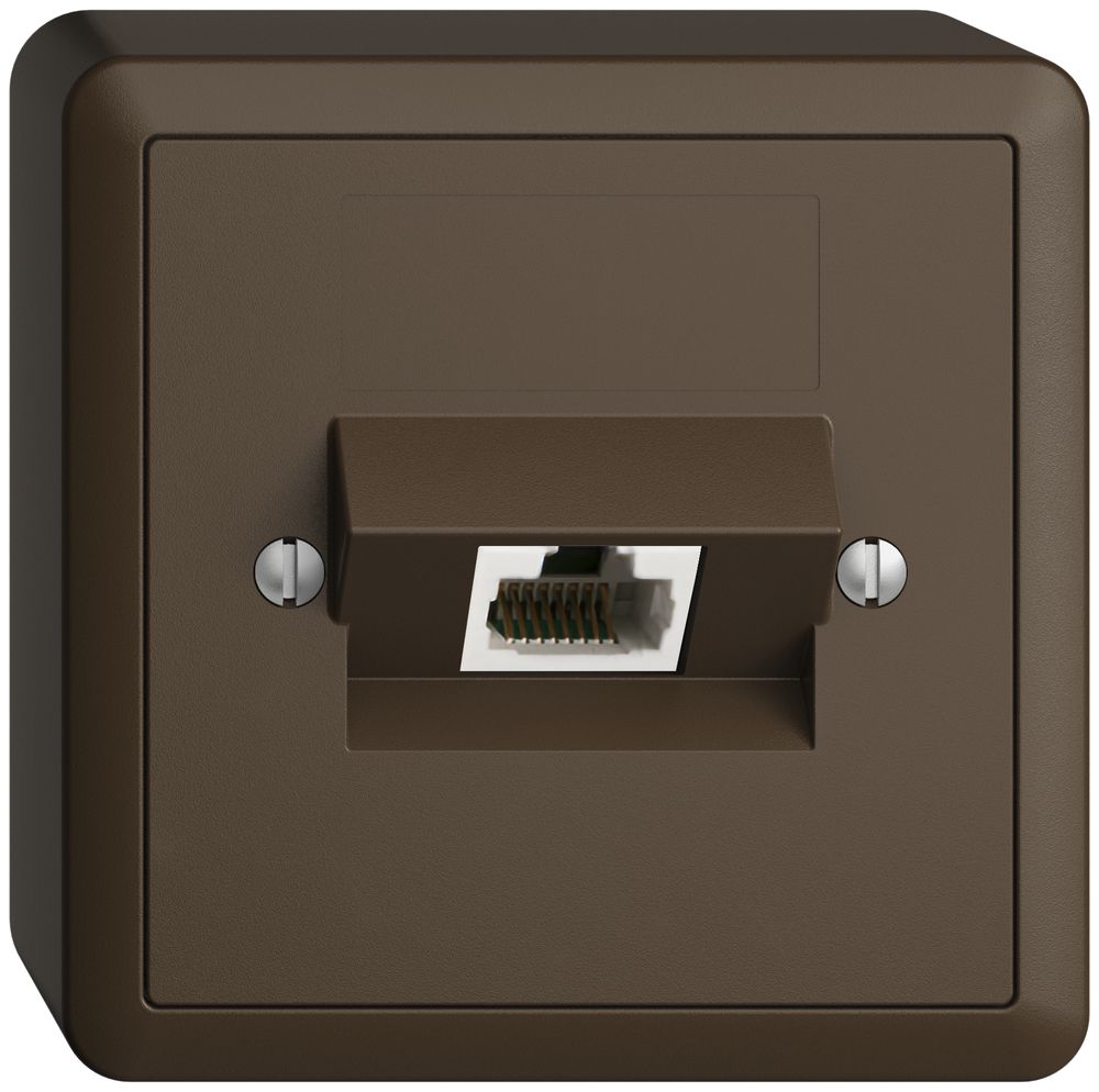 Prise AP 1×RJ45/u 4P ITplus EDIZIOdue coffee