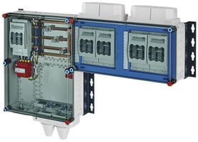 Verteiler Hensel Mi 4×3×NH 00, 125A, mit Überspannungsschutz TN-S/TT