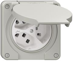 Steckdose NEVO N.CO, 3×T23, IP21, 1×getrennt, lichtgrau