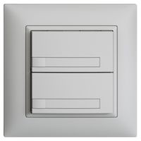 Poussoir KNX RGB ENC EDUE FMI, 250mW, s.LED, a.papier, 2×poussoir,1×touche, grc