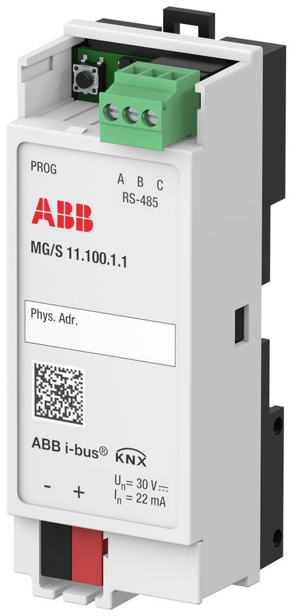 Interface de données AMD ABB MG/S 11.100.1.1, gateway KNX ↔ Modbus RTU, 2UM