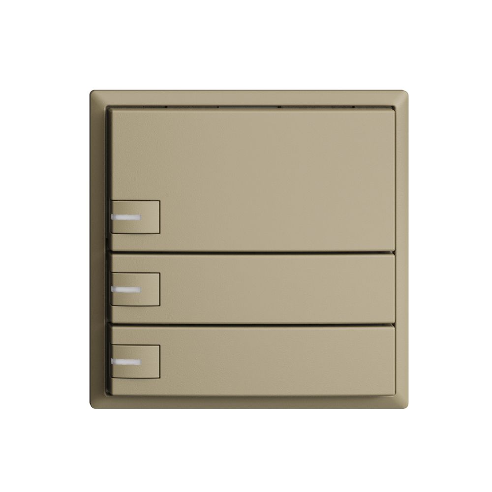 Poussoir ENC KNX 3× EDIZIOdue sand RGB avec LED