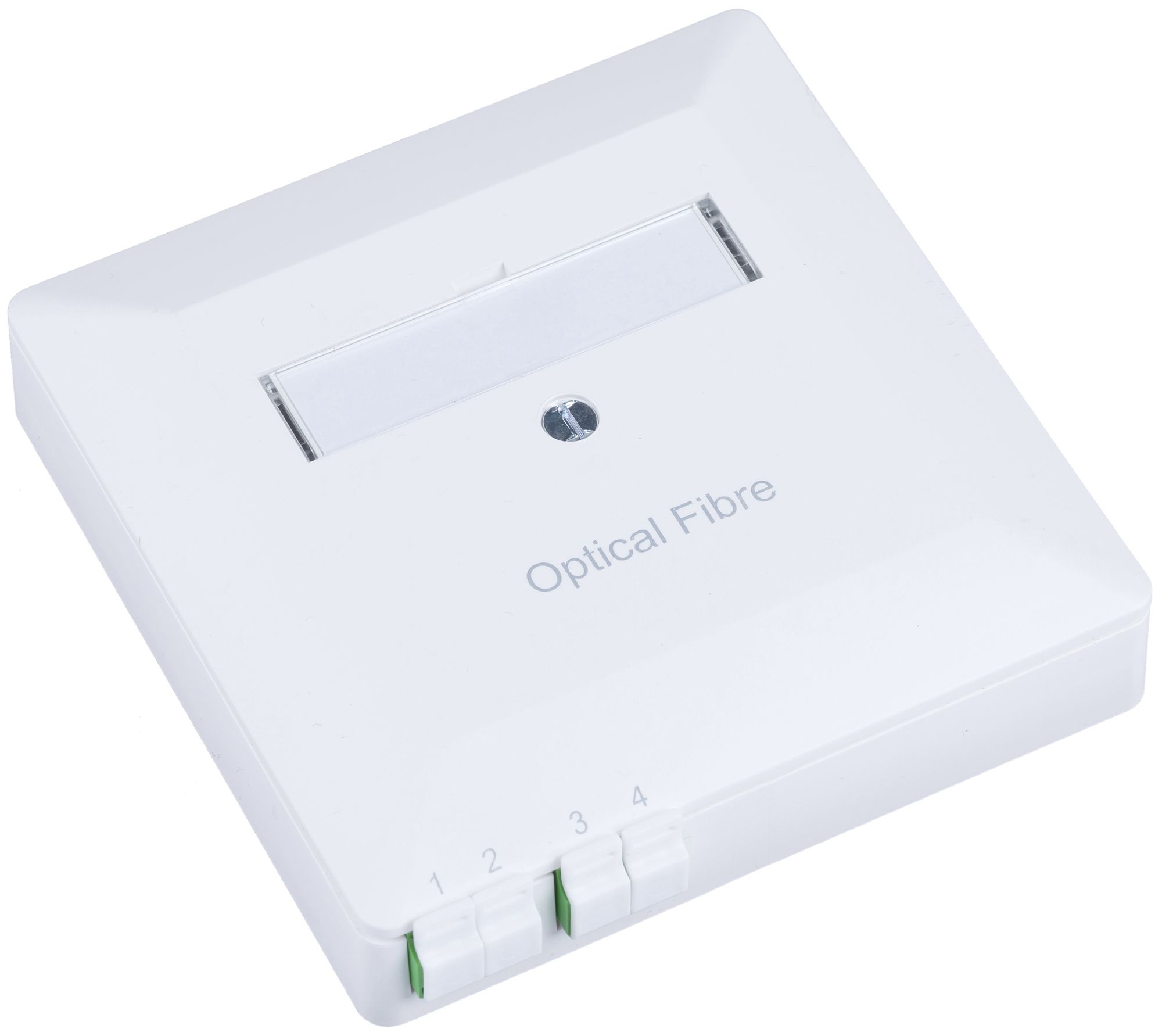 AP-LWL-Anschlussdose R&M, 2×LC/d APC SM, 88×88mm, weiss