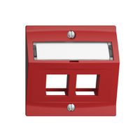 Montageset EDIZIOdue F, mit Schrägauslasshaube, für 2×Keystone, berry