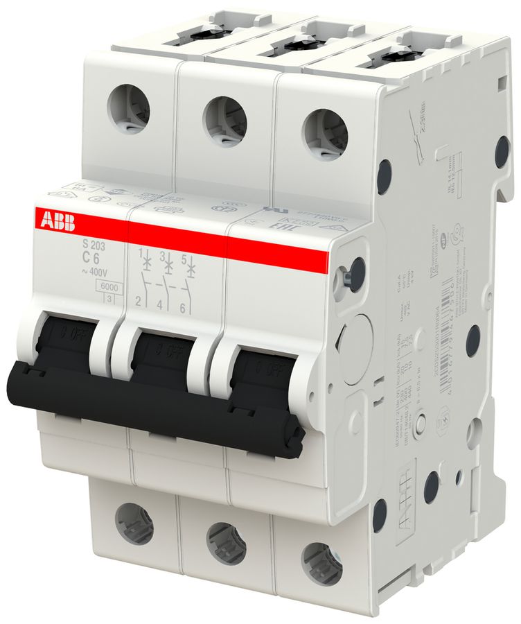 Disjoncteur ABB S203-C6 6A C 6kA