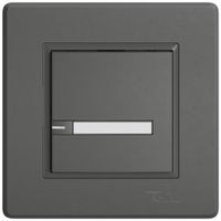 Pulsante universale INC EDIZIO.liv UNI SNAPFIX® c.LED RGB 1× com.1T targ.grs