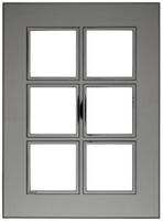 Intestazione INC Legrand Arteor 2×3 orizzontale 213×157mm Stainless Steel