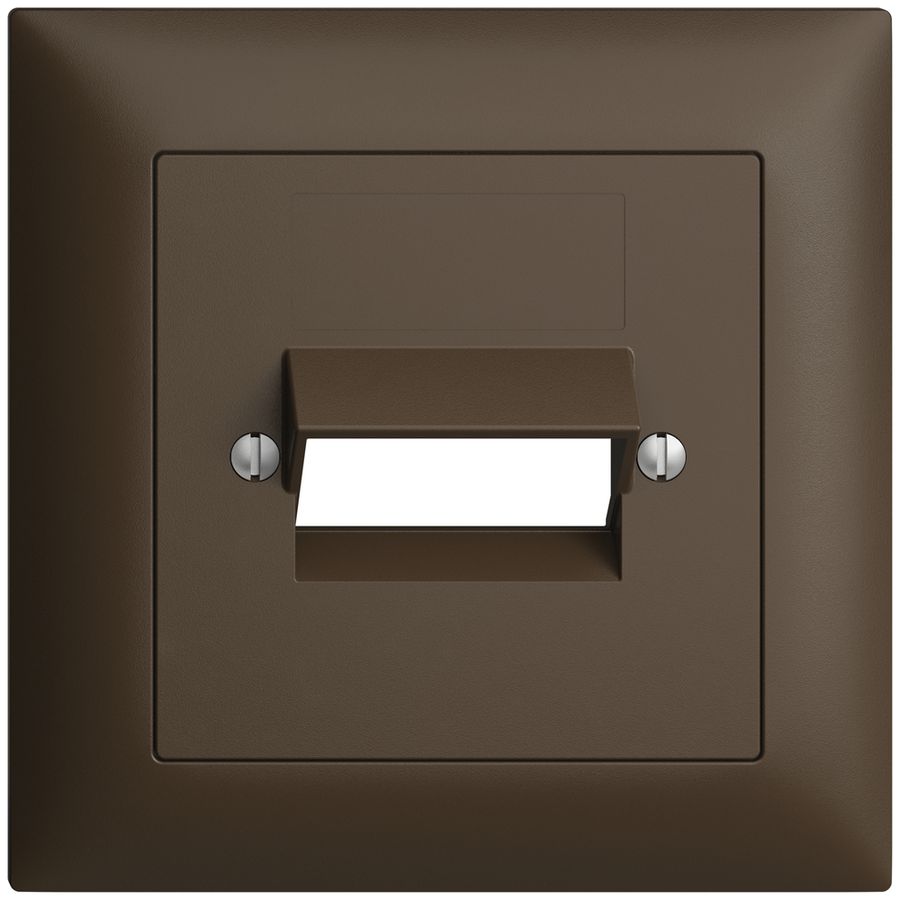 Frontset EDIZIOdue coffee 88×88mm 2×RJ45