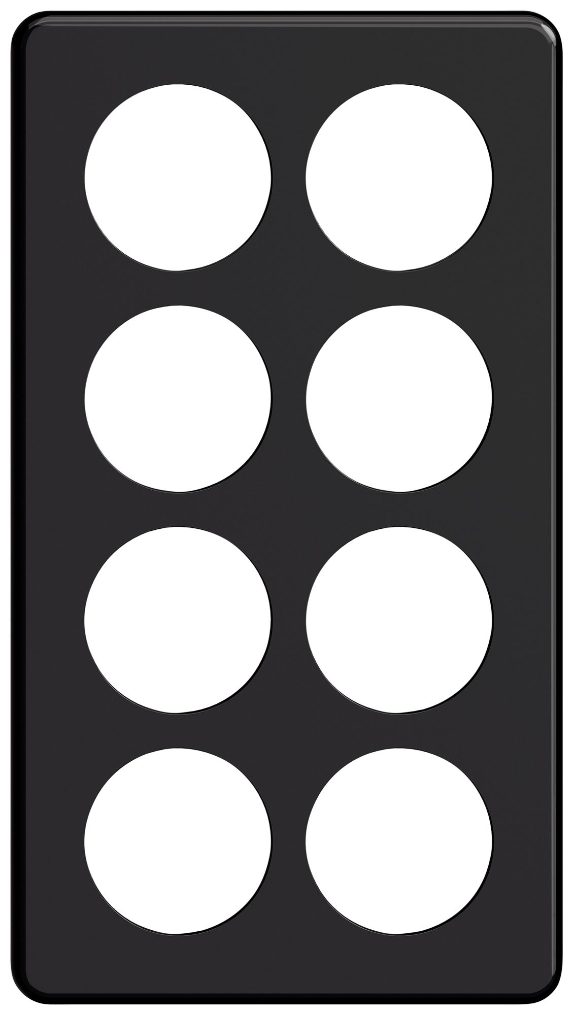 UP-Abdeckplatte STANDARDdue SNAPFIX® 4×2/2×4 8×Ø50 150×270mm sz