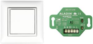 RF-Installationsset 3 ALADIN, 1×Taster + 1×Dimmaktor