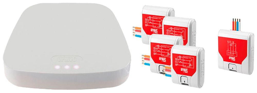 Kit centrale SmartHome Urmet GATE-UP KIT 1×GATE-UP 1×MTR500E-UP 4×MTV300E-UP