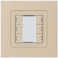 UP-Taster kallysto.pro KNX 6×RGB LED s/e-link beige
