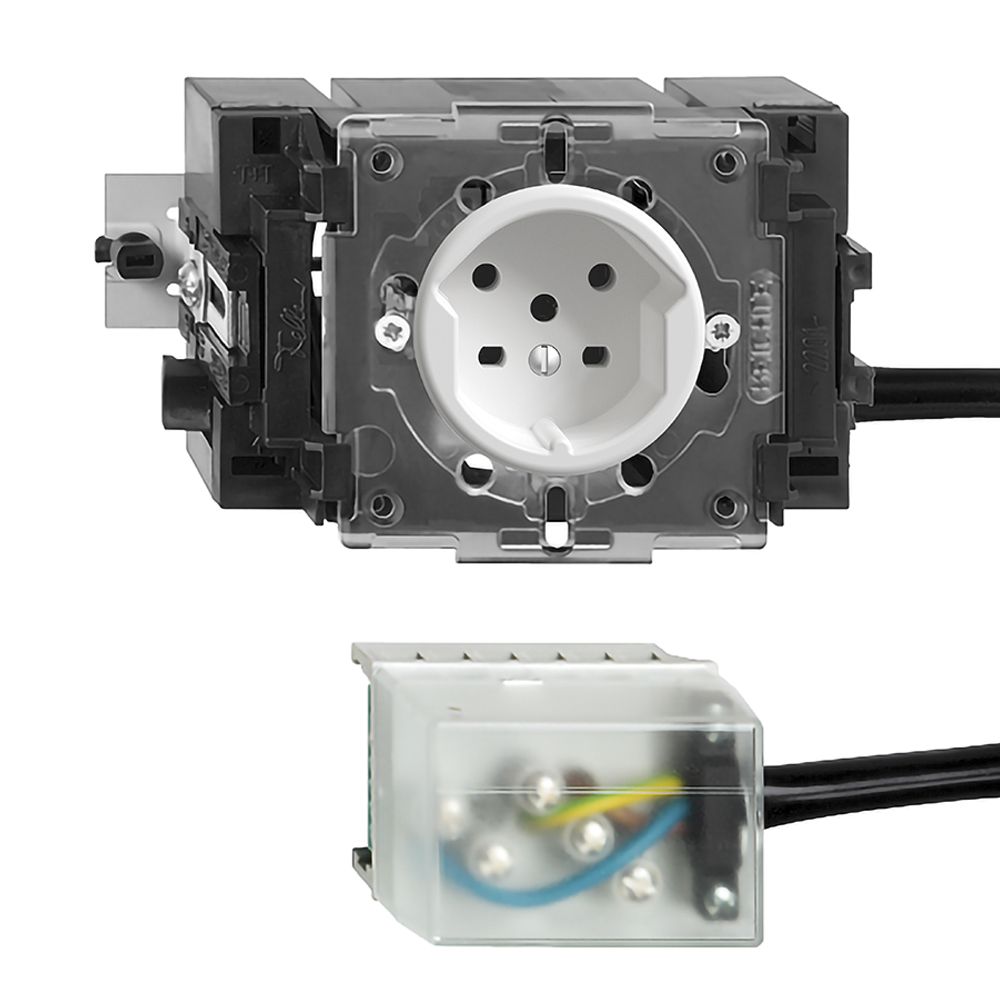 Presa INS FH T15 bianco 49…69mm per cavo piatto Ecobus p