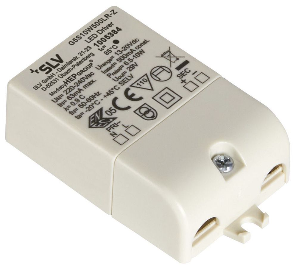 Convertitore LED SLV G5S10W500LR-Z, 10W 500mA 13…20VDC