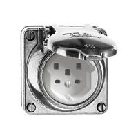 Steckdose nass T25 16A Al natur mit Steckklemmen