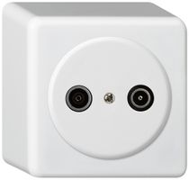 AP-Antennendose basico TV-R 23dB Durchgangsdose weiss