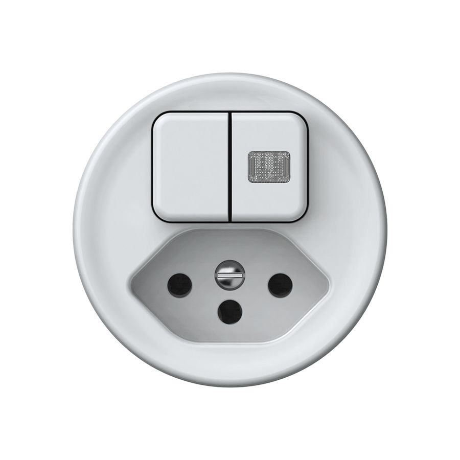 Kombination origin Sch 3+3 + 1×Typ 13 1×beleuchtet weiss