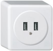 Prise USB AP basico Q 2400mA blanc