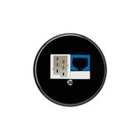 Inserto per scatola INC DSL basico 1×RJ45/1×T+T nero