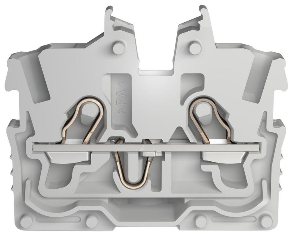 Borne de passage WAGO TopJob-S 2050 1mm² 2L 13.5A 500V a.borne d'extrémité gris