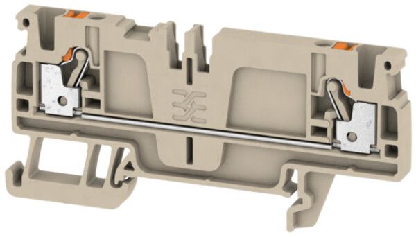 Borne de passage Weidmüller A2C /DT/FS PUSH IN 2.5mm² TS35 beige