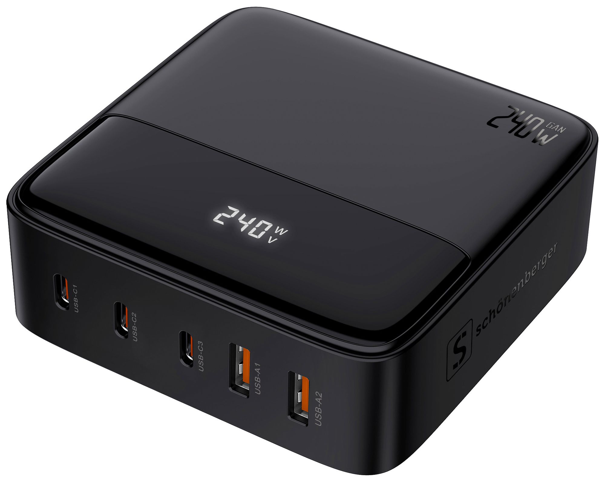 Prise de charge USB appareil mobile 2×USB-A 3×USB-C 79×31×79mm