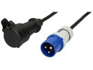 Prolunga MH T23/CEE16A blu H07RN-F3G1.5mm² GDV 1.5m IP44/IP55 nero