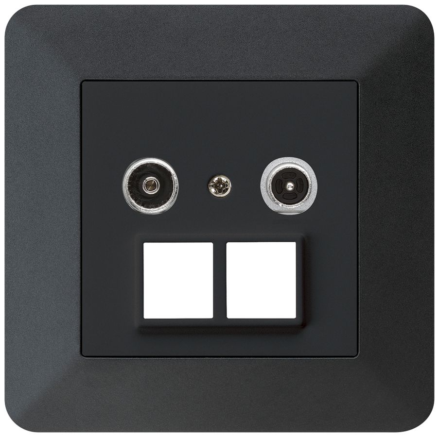 Prise multimédia ENC kallysto.trend R/TV 14dB 2GHz noir