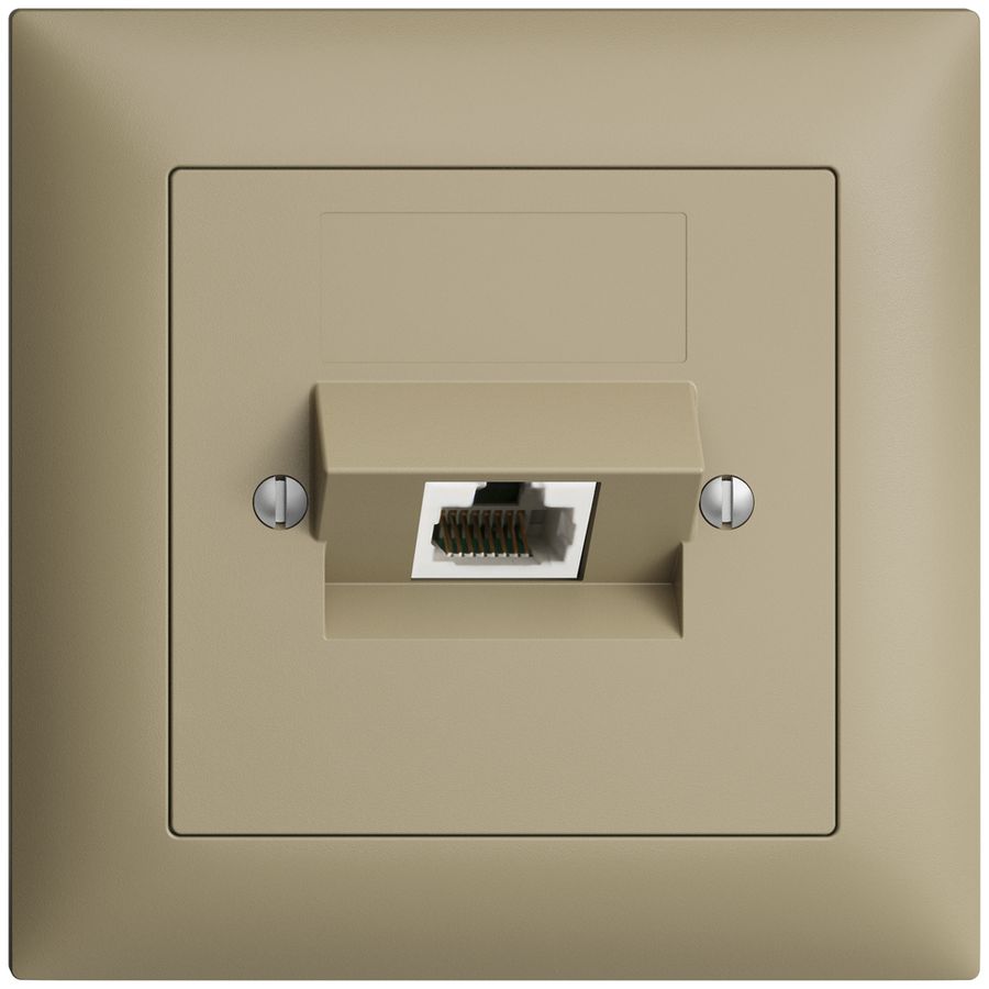 UP-Dose 1×RJ45/u 4P ITplus EDIZIOdue sand