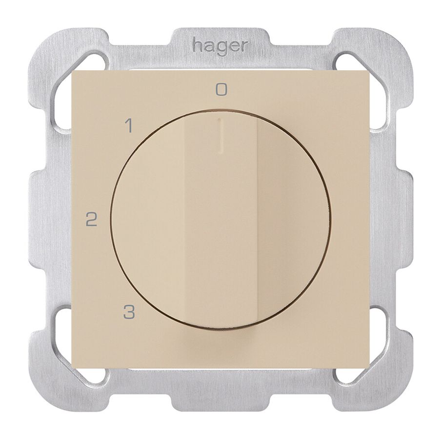 Interruttore rotativo INC kallysto 5/1L beige con piastra di fissaggio