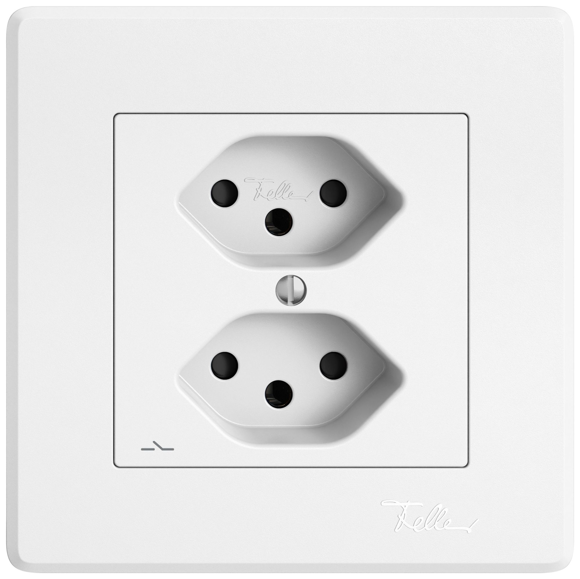 UP-Steckdose EDIZIO.liv SNAPFIX® 2×T13 1×S mit Shutter ws