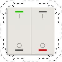 Poussoir KNX RGBW INC MDT TAL-60T2B11.02S temp 2t/4a blanc mat "I/O"